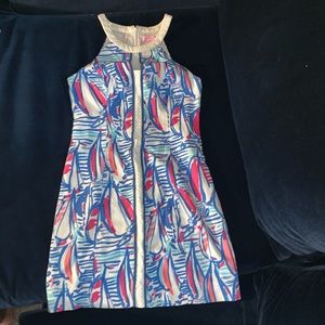 Red Right Return Pearl shift dress size 2